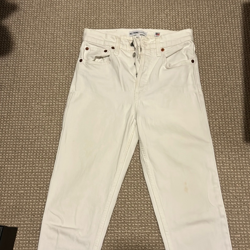 RE/DONE white denim size 25